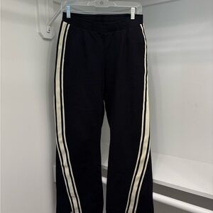 The Upside Black Joggers with White Stripes